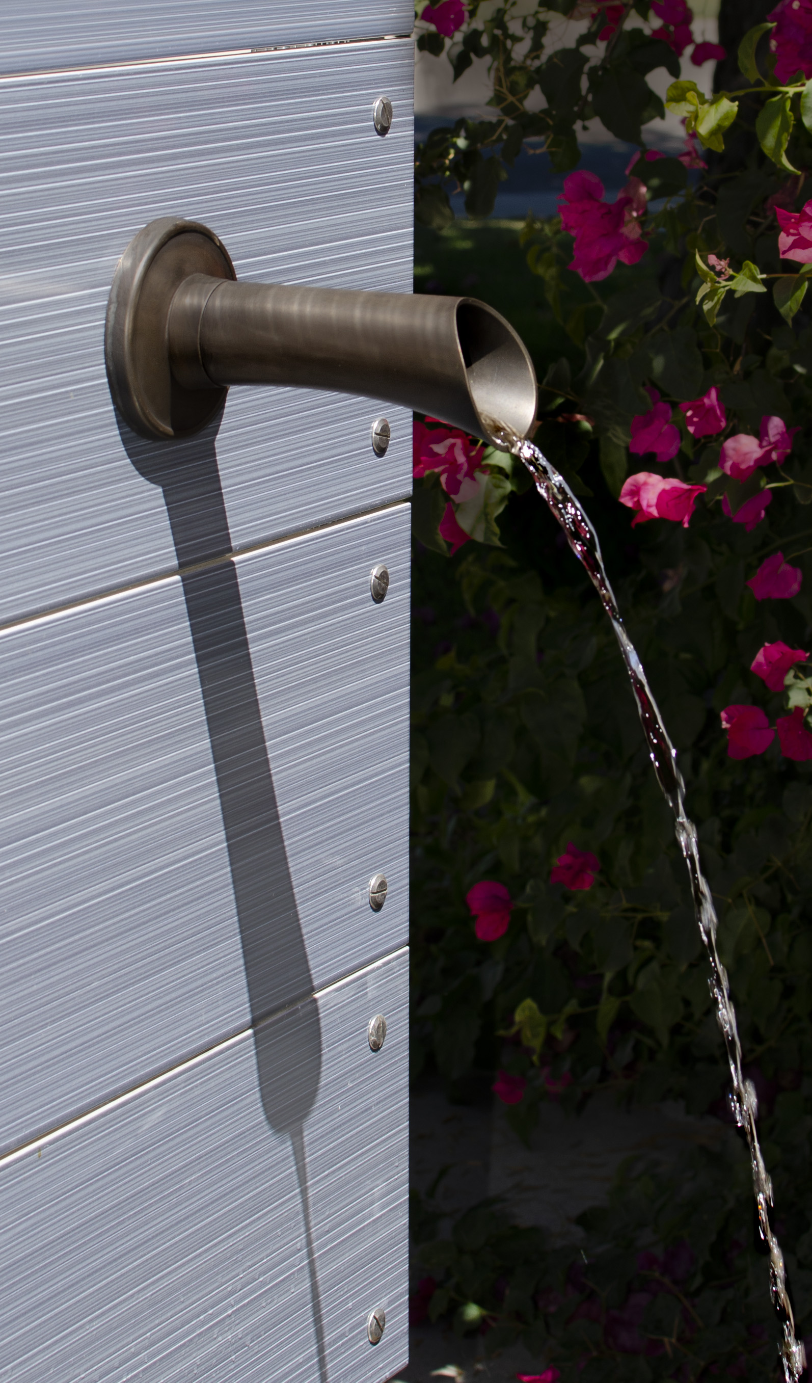 The Eva: a bronze fountain spout with a modern flare