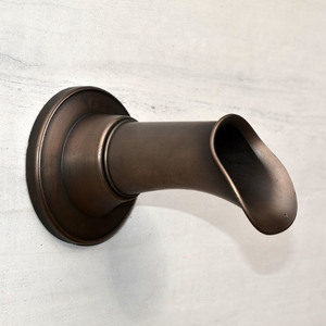 Oona fountain spout with traditional patina